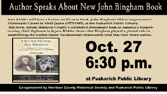 Author Speaks about New John Bingham Book on October 27 at 6:30 p.m. at Puskarich Public Library.